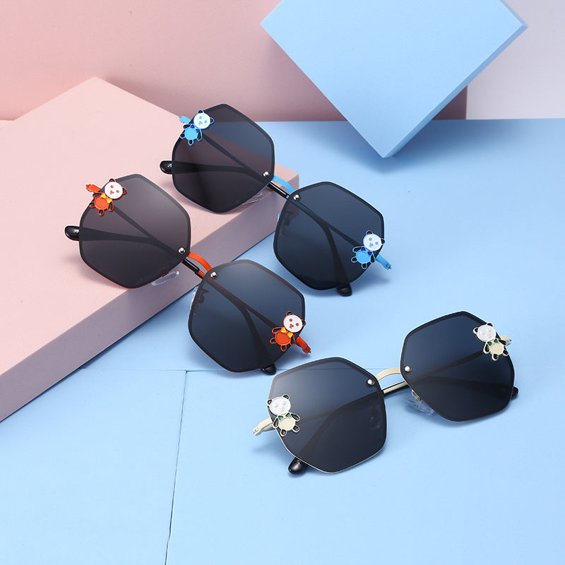 Gafas de sol de panda de dibujos animados para niños de resina al por mayor